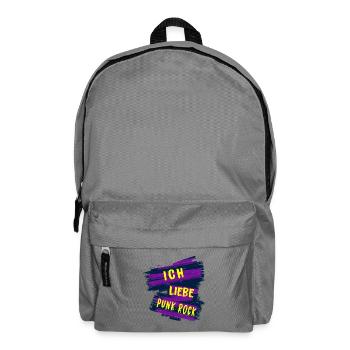 Ich liebe Punk Rock - Rucksack - Mittelgrau - Vorne