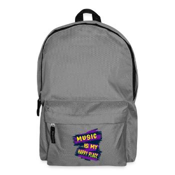Musik ist mein Lieblingsplatz - Rucksack - Mittelgrau - Vorne