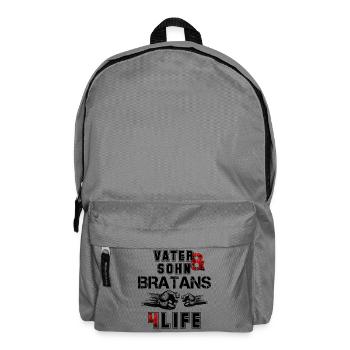 Vater und Sohn Bratans fürs Leben Geschenk - Rucksack - Mittelgrau - Vorne