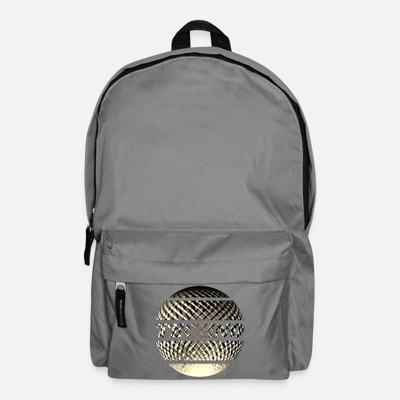 Techno Diskokugel gold - Rucksack - Mittelgrau
