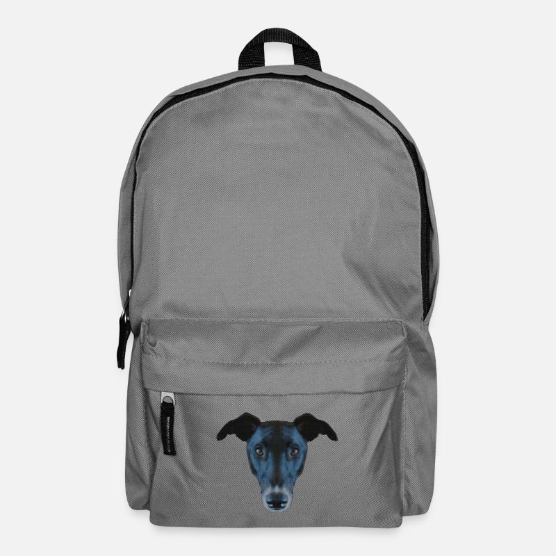 hunde tees unisex, hundegesicht dunkel - Rucksack - Mittelgrau