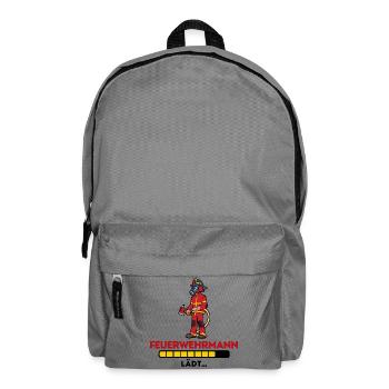 Feuerwehr Brandschutz Statement Feuerwehrmann - Rucksack - Mittelgrau - Vorne