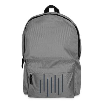 Linienrhythmus Dunkelblau - Rucksack - Mittelgrau - Vorne
