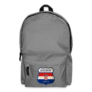 Bjelovar Croatia flag crest design - Backpack - elephant grey - Front