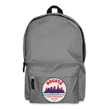 Bogotá Skyline Retro Badge - Backpack - elephant grey - Front