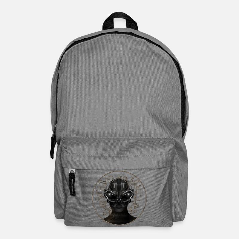 eindrucksvolles Portrait eines Ausserirdischen - Rucksack - Mittelgrau