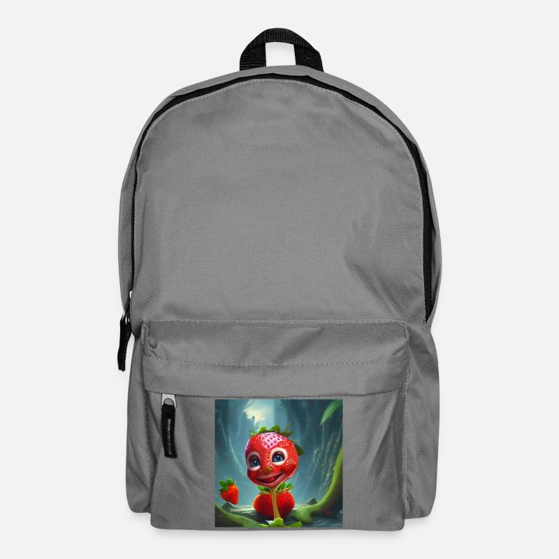 Cute funny strawberry - Backpack - elephant grey
