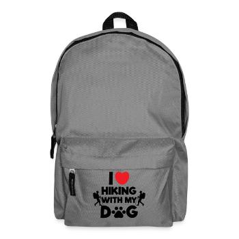 Wanderer Statement Herz Ich Liebe Wandern Berge - Rucksack - Mittelgrau - Vorne