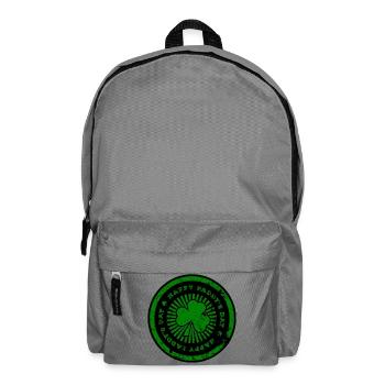 St. Patrick's Day Grüner Fußabdruck - Rucksack - Mittelgrau - Vorne