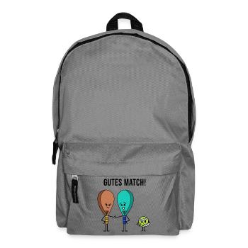 Padel Verein Ball Schläger Spieler Statement - Rucksack - Mittelgrau - Vorne