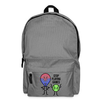 Padel Player Racket Statement Balls Padel Game - Backpack - elephant grey - Front