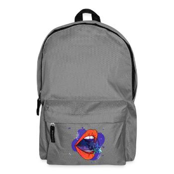 Fleurs en bouche - Sac à dos - gris éléphant - Devant
