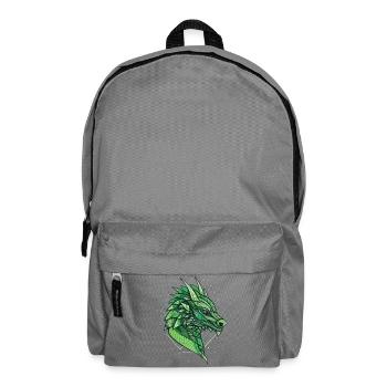 Stilisierter, geometrischer Drache - Rucksack - Mittelgrau - Vorne