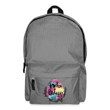 Easter Egg Flowers Happy Easter - Backpack - elephant grey - Front