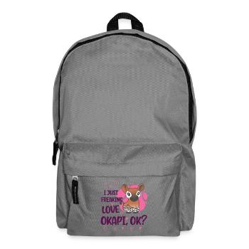 J'adore l'okapi - Sac à dos - gris éléphant - Devant