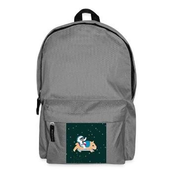 Astronaut on a space capybara - Backpack - elephant grey - Front