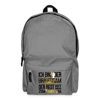 Bräutigam JGA Männer Wappler Saufen Spruch - Rucksack - Mittelgrau - Vorne