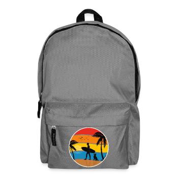 Surfen, Surfen, Surffan, Wellenreiten - Rucksack - Mittelgrau - Vorne