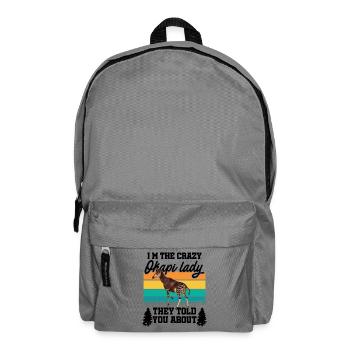 I'm The Crazy Okapi Lady - Backpack - elephant grey - Front