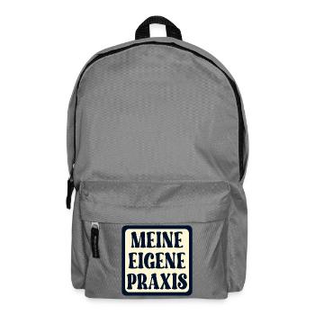 Meine eigene Praxis SCHILD - Ärztin SPRÜCHE - Rucksack - Mittelgrau - Vorne