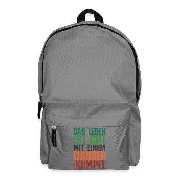 Wanderwege Wanderer Statement Klettern Wandern - Rucksack - Mittelgrau - Vorne