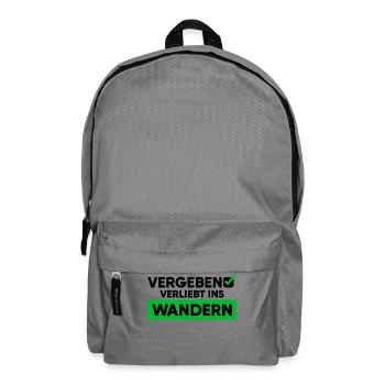 Wandern Wanderung Statement Wanderer Bergwanderung - Rucksack - Mittelgrau - Vorne