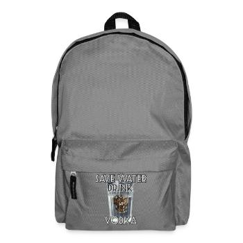 Save Water Drink Vodka Gift - Backpack - elephant grey - Front