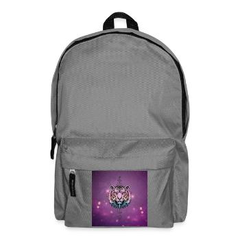 Wonderful colorful tiger - Backpack - elephant grey - Front