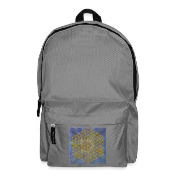 Flower of Life - 5th Dimension "Archangel Michael" - Backpack - elephant grey - Front