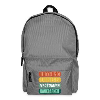HOFFNUNG SPRÜCHE DANKBARKEIT - LIEBE VERTRAUEN - Rucksack - Mittelgrau - Vorne