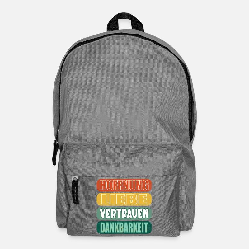 HOFFNUNG SPRÜCHE DANKBARKEIT - LIEBE VERTRAUEN - Rucksack - Mittelgrau