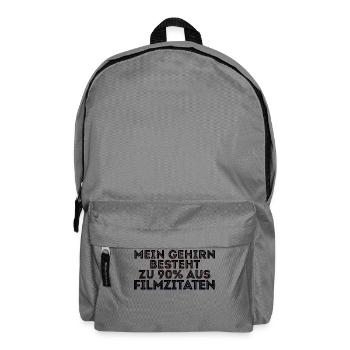 Filmabend Filme Movies Statement Streaming Serien - Rucksack - Mittelgrau - Vorne