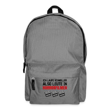 Kinoabend Movies Statement Filmabend Filme Cineast - Rucksack - Mittelgrau - Vorne