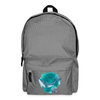 Baleine bleue aquarelle – Ocean Wildlife Art - Sac à dos - gris éléphant - Devant