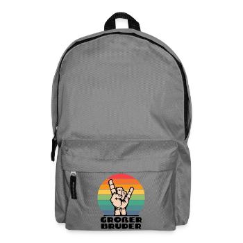 Stolzer Großer Bruder Statement Bruderherz - Rucksack - Mittelgrau - Vorne