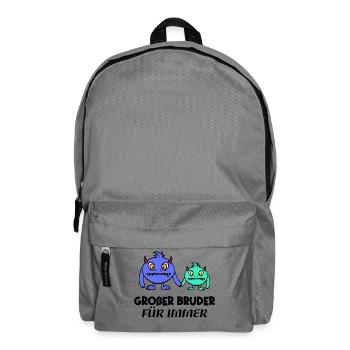 Großer Bruder Geschwisterliebe Statement Bro - Rucksack - Mittelgrau - Vorne