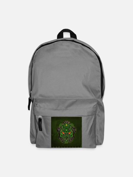 Helle Cyberpunk Maske - Rucksack - Mittelgrau