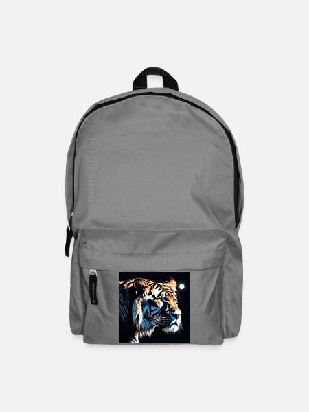 Mondlicht Tiger Neonkunst - Rucksack - Mittelgrau