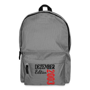 23. Geburtstag - Dreiundzwanzig Edition 2003 - Rucksack - Mittelgrau - Vorne