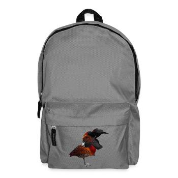 putzende Gänse, Wasservögel - Rucksack - Mittelgrau - Vorne