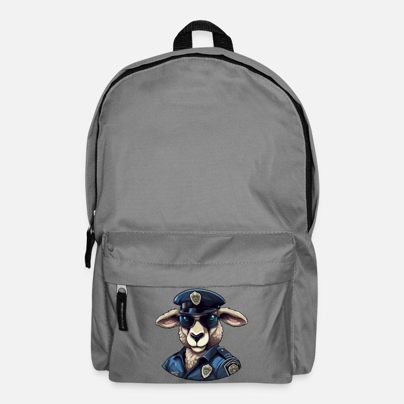 Schaf Polizist - Rucksack - Mittelgrau