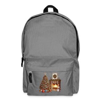Festive Christmas decoration with Christmas tree - Backpack - elephant grey - Front