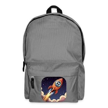 Comic Rocket with Eyes - Backpack - elephant grey - Front