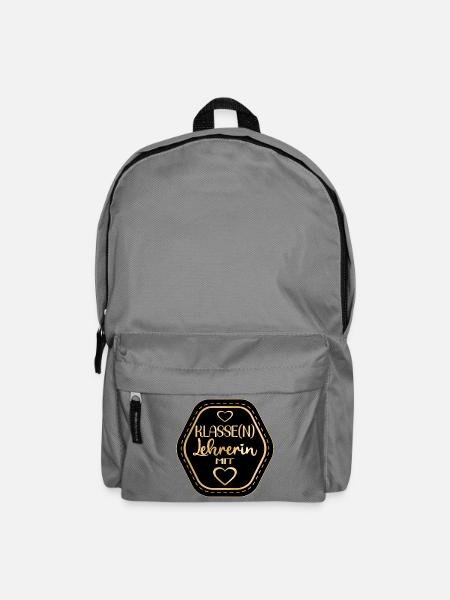 KLASSENLEHRERIN - LEHRERIN MIT HERZ - Rucksack - Mittelgrau