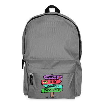 Camping Statement Caravan Camper Holiday Hikers - Backpack - elephant grey - Front