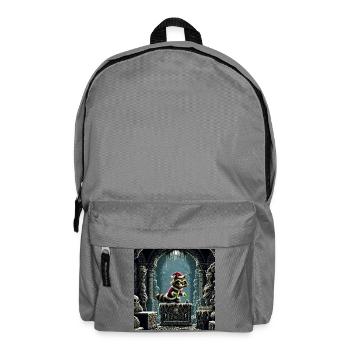 Winter Cat in Dungeon Magic - Backpack - elephant grey - Front