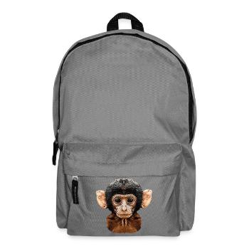 affenkopf, äffchen - Rucksack - Mittelgrau - Vorne