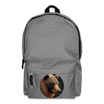 Ours brun en nid d’abeille - Sac à dos - gris éléphant - Devant