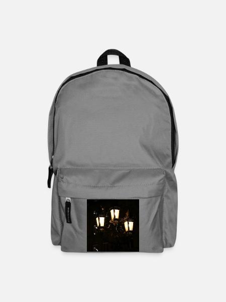 Historische Straßenlaternen Lichtspiel - Rucksack - Mittelgrau