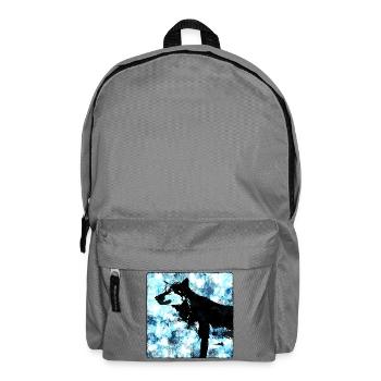 Wolf Silhouette Watercolors - Backpack - elephant grey - Front